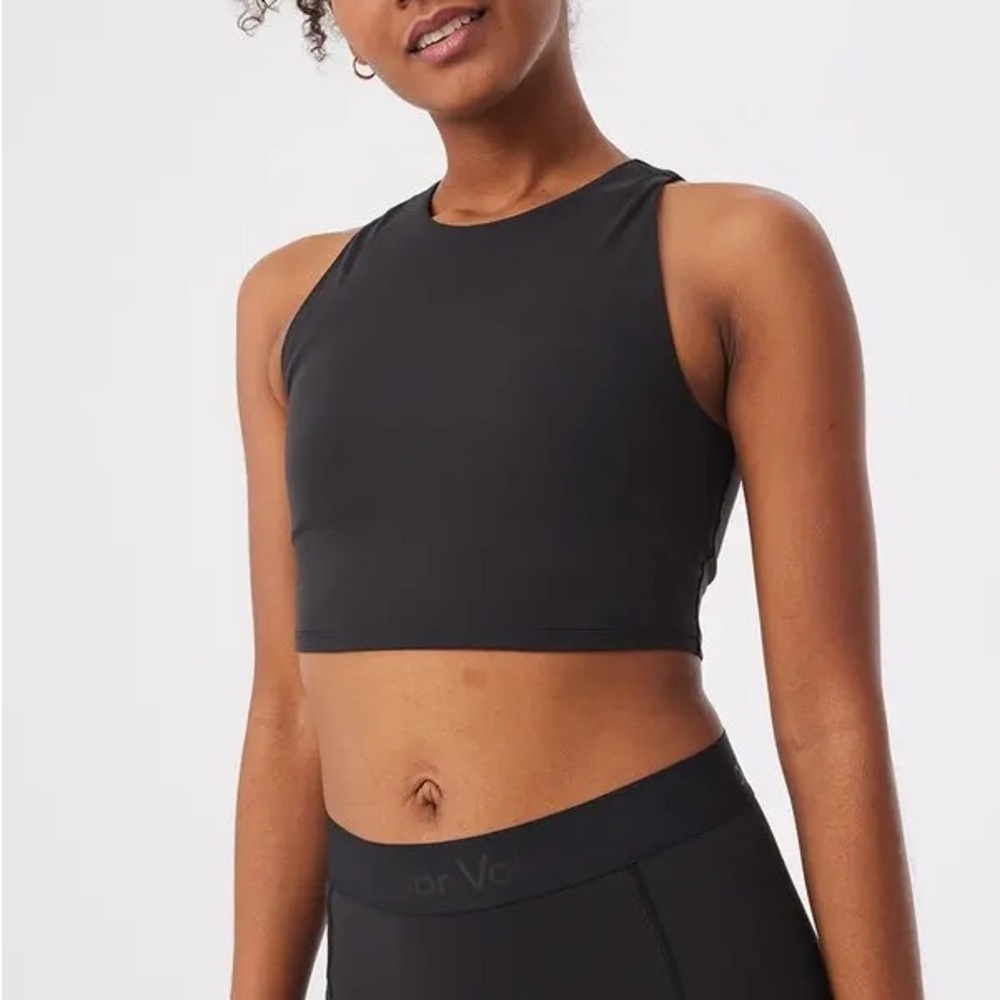 Outdoor Voices Black Superform Women's Crop Top